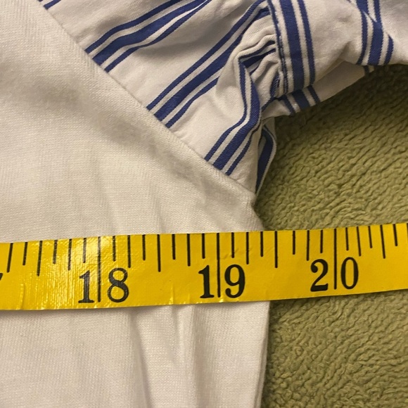 In2 by InCashmere White Tee with Multicolor Sleeves - Picture 5 of 10